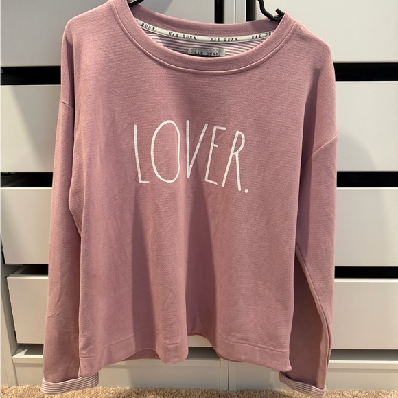 Rae Dunn Sweaters - Rae Dunn Pink 'Lover' Sweatshirt